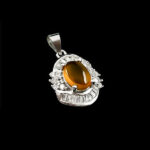 گردنبند عقیق سرخ یمنی نقره زنانه طرح اوتانا