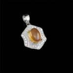 گردنبند عقیق سرخ یمنی نقره زنانه طرح نرجس