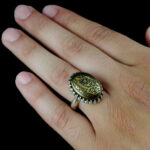 انگشتر حدید صینی نقره مردانه لبیک یا حسین (ع) - Image 2