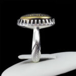 انگشتر حدید صینی نقره مردانه لبیک یا حسین (ع) - Image 3