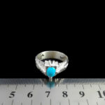 انگشتر فیروزه نیشابوری دست ساز نقره مردانه طرح صاحب - Image 2