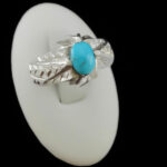 انگشتر فیروزه نیشابوری دست ساز نقره مردانه طرح صاحب