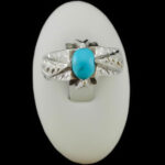 انگشتر فیروزه نیشابوری دست ساز نقره مردانه طرح صاحب - Image 4