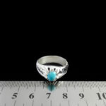 انگشتر فیروزه نیشابوری دست ساز نقره مردانه طرح صانار - Image 4