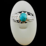 انگشتر فیروزه نیشابوری دست ساز نقره مردانه طرح صانار - Image 5