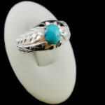 انگشتر فیروزه نیشابوری دست ساز نقره مردانه طرح صانار