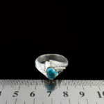 انگشتر فیروزه نیشابوری دست ساز نقره مردانه طرح ابیل - Image 3