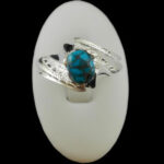 انگشتر فیروزه نیشابوری دست ساز نقره مردانه طرح ابیل - Image 4