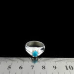 انگشتر فیروزه نیشابوری دست ساز نقره مردانه طرح ایاز - Image 2