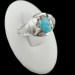 انگشتر فیروزه نیشابوری دست ساز نقره مردانه طرح بابوک