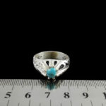 انگشتر فیروزه نیشابوری دست ساز نقره مردانه طرح بویان - Image 4