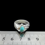 انگشتر فیروزه نیشابوری دست ساز  نقره مردانه طرح کاراکو - Image 3