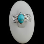 انگشتر فیروزه نیشابوری دست ساز  نقره مردانه طرح کاراکو - Image 4