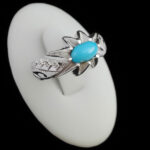 انگشتر فیروزه نیشابوری دست ساز  نقره مردانه طرح لومانا