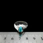 انگشتر فیروزه نیشابوری دست ساز  نقره مردانه طرح فرهود - Image 4