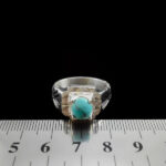 انگشتر فیروزه نیشابوری دست ساز  نقره مردانه طرح نیکداد - Image 4