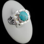 انگشتر فیروزه نیشابوری دست ساز  نقره مردانه طرح نیکداد