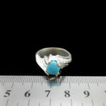 انگشتر فیروزه نیشابوری دست ساز نقره مردانه طرح ویگن - Image 4