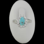 انگشتر فیروزه نیشابوری نقره زنانه طرح شهربانو - Image 2