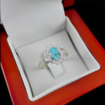 انگشتر فیروزه نیشابوری نقره زنانه طرح شهربانو - Image 3