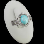 انگشتر فیروزه نیشابوری نقره زنانه طرح تاراسا