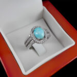 انگشتر فیروزه نیشابوری نقره زنانه طرح تاراسا - Image 4