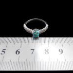 انگشتر فیروزه نیشابوری نقره زنانه طرح گلاب - Image 4