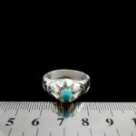 انگشتر فیروزه نیشابوری دست ساز نقره مردانه طرح هیربد - Image 5