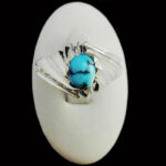 انگشتر فیروزه نیشابوری دست ساز نقره مردانه طرح هرمزد - Image 4