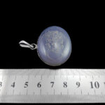 گردنبند عقیق کبود یمنی نقره زنانه و مردانه طرح و ان یکاد - Image 2