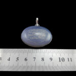 گردنبند عقیق کبود یمنی نقره زنانه و مردانه طرح و ان یکاد - Image 3