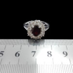 انگشتر گارنت اصل نقره زنانه طرح هیما - Image 4