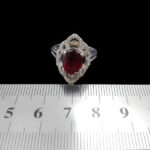 انگشتر گارنت اصل نقره زنانه طرح کابان - Image 4