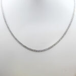 زنجیر نقره طرح ترمه عیار ۹۲۵ مخصوص گردنبند (۵۰ سانتی متری) - Image 3