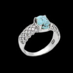 انگشتر فیروزه نیشابوری نقره زنانه طرح فرح