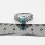 انگشتر فیروزه نیشابوری نقره زنانه طرح فرح - Image 5