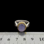 انگشتر عقیق کبود یمنی نقره مردانه طرح فرشاد + حکاکی «لا اله الا الله الملک الحق المبین» - Image 5