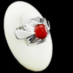 انگشتر عقیق یمنی سرخ نقره مردانه دست ساز طرح جامین