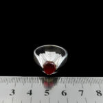 انگشتر عقیق یمنی سرخ نقره مردانه دست ساز طرح جامین - Image 3