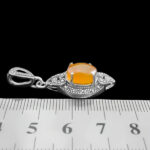 گردنبند عقیق سرخ یمنی نقره زنانه طرح دینا - Image 2