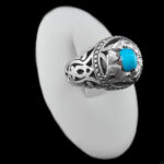 انگشتر فیروزه نیشابوری نقره دست ساز فاخر مردانه طرح رفیع