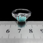 انگشتر فیروزه نیشابوری نقره زنانه طرح رونا - Image 2