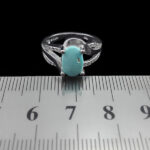 انگشتر فیروزه نیشابوری نقره زنانه طرح رسپینا - Image 3