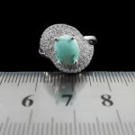 انگشتر فیروزه نیشابوری نقره زنانه طرح ریحانه - Image 2