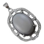 گردنبند عقیق سلیمانی نقره زنانه طرح هورسانا