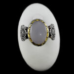 انگشتر عقیق کبود یمنی نقره مردانه طرح آرادان - Image 2