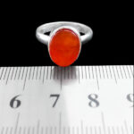 انگشتر عقیق سرخ یمنی نقره دست ساز مردانه و زنانه طرح ساعد به همراه حرز امام جواد (ع) - Image 2