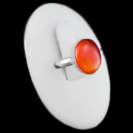 انگشتر عقیق سرخ یمنی نقره دست ساز مردانه و زنانه طرح ساعد به همراه حرز امام جواد (ع)