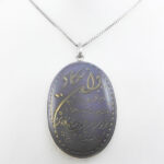 گردنبند عقیق کبود یمنی نقره زنانه و مردانه طرح « و ان یکاد » - Image 3