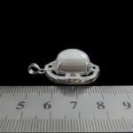 گردنبند عقیق سلیمانی نقره زنانه طرح هورسانا - Image 2